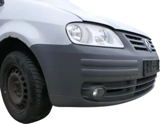 Caddy 2K Stoßstange vorne Frontstoßstange Stoßfänger grau Graphit Grill schwarz - Bild 2