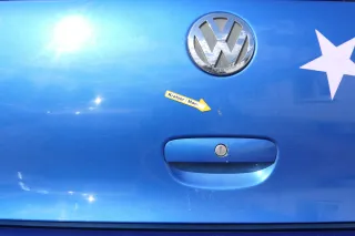 VW Polo 9N3 9N Heckklappe Kofferraumklappe Klappe blau LA5M - Scheibe - Bild 2