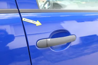 Skoda Fabia 6Y Kombi Limousine Tür vorne rechts Beifahrertür blau LF5K - Bild 7