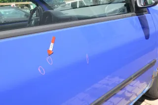 VW Lupo Seat Arosa Tür vorne rechts Beifahrertür blau LS5J (mechanischerFenst - Bild 5