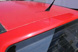 VW Polo 6N Heckklappe Klappe hinten Kofferraumklappe mit Scheibe rot LP3G - Bild 4