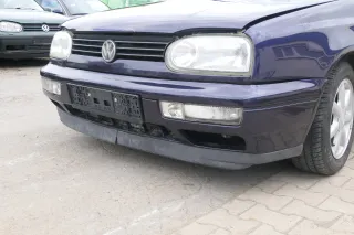 VW Golf 3 auch Cabrio Stoßstange vorne Stoßfänger vorn blau LC5L lackiert - Bild 3