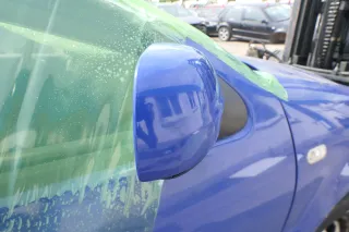 VW Polo 6N2 manueller Spiegel Außenspiegel rechts außen blau LA5C - Bild 2