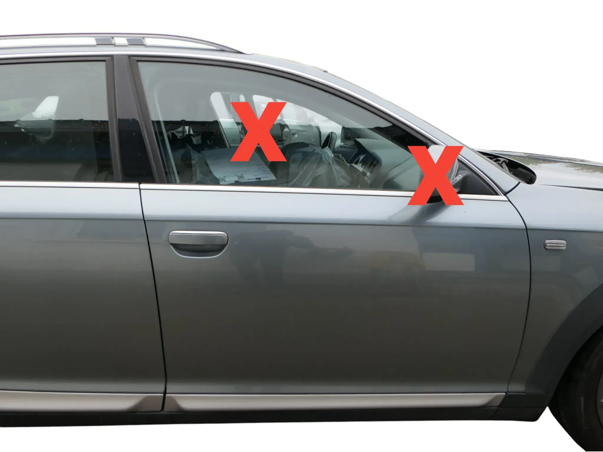 Audi A6 4F C6 Tür Türblatt +Rahmen vorne rechts Beifahrertür grau LY7E Allroad - Bild 1