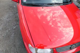 VW Polo 6N Motorhaube Frontklappe Haube vorne Klappe rot LP3G - Bild 3
