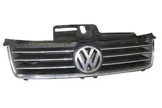 VW Polo 9N Grill Kühlergrill VW Zeichen Logo 6Q0853651D 6Q0 853 651 D Chrom - Bild 2