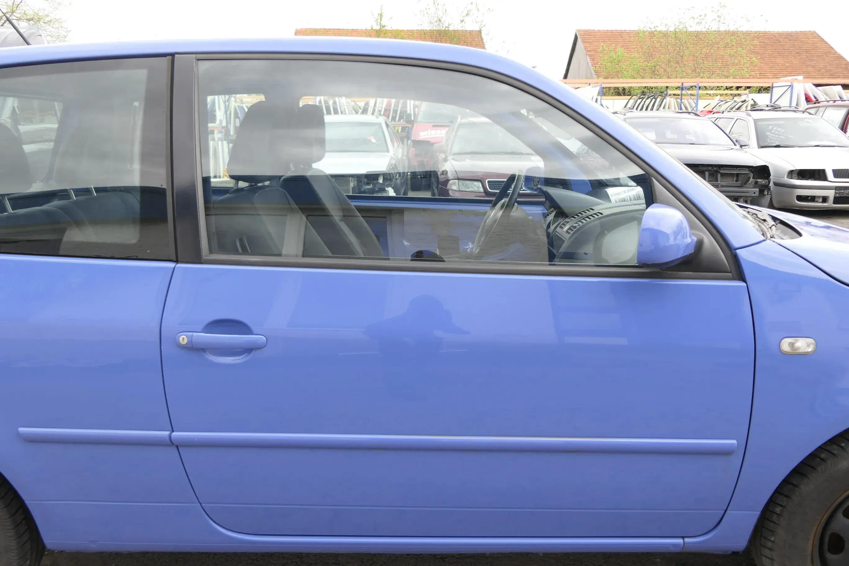 VW Lupo Seat Arosa Tür vorne rechts Beifahrertür blau LR5A (mechanischer Fenster - Bild 1