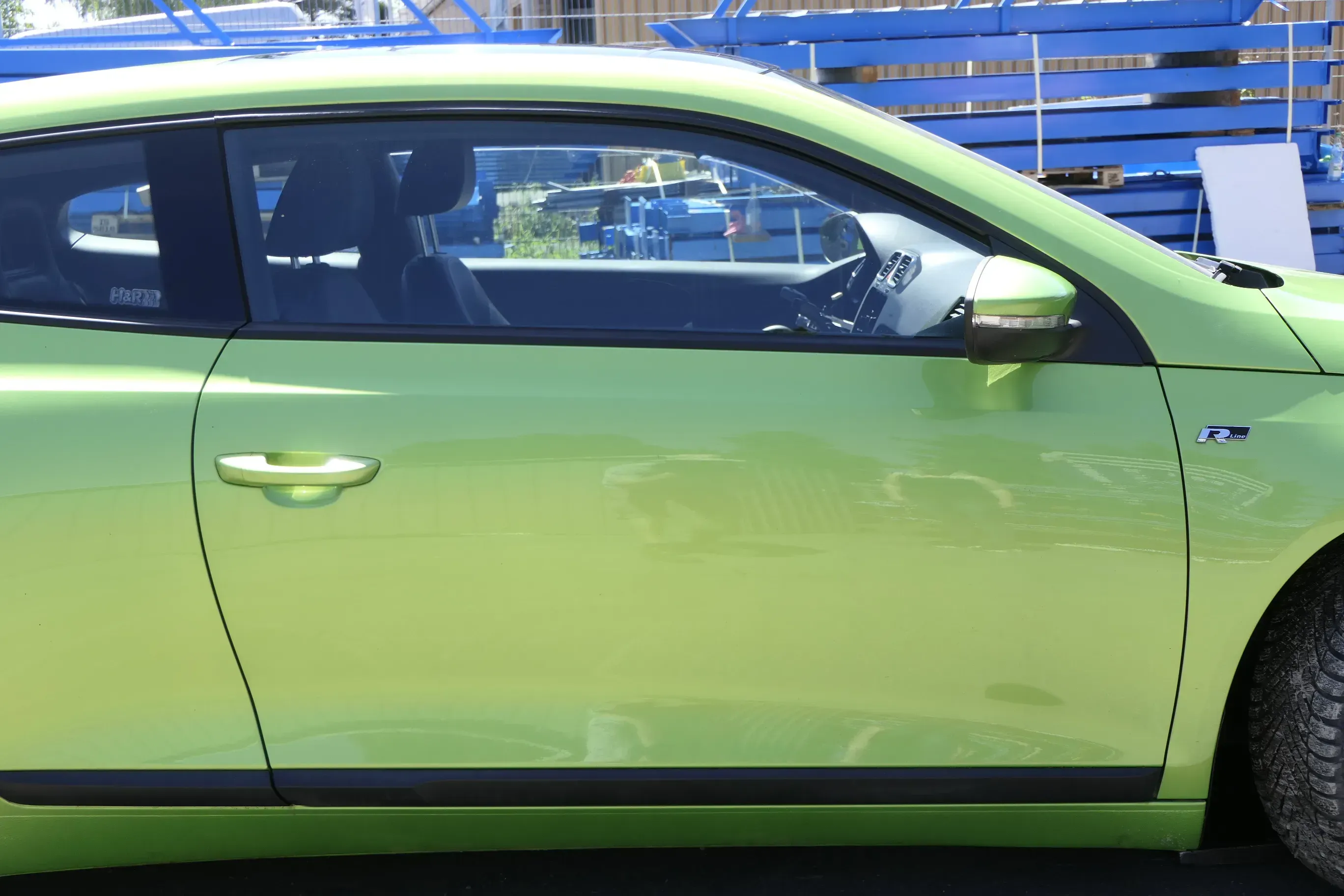 VW Scirocco 3 Tür vorne rechts Beifahrertür grün LR6T - ohne Anbauteile - Bild 1