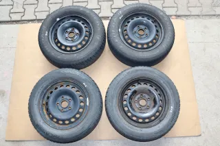 VW Golf 6 Plus 5M 195/65 R15 91T Winterreifen M+S Felgen Reifen M&S ca. 5-7mm - Bild 1