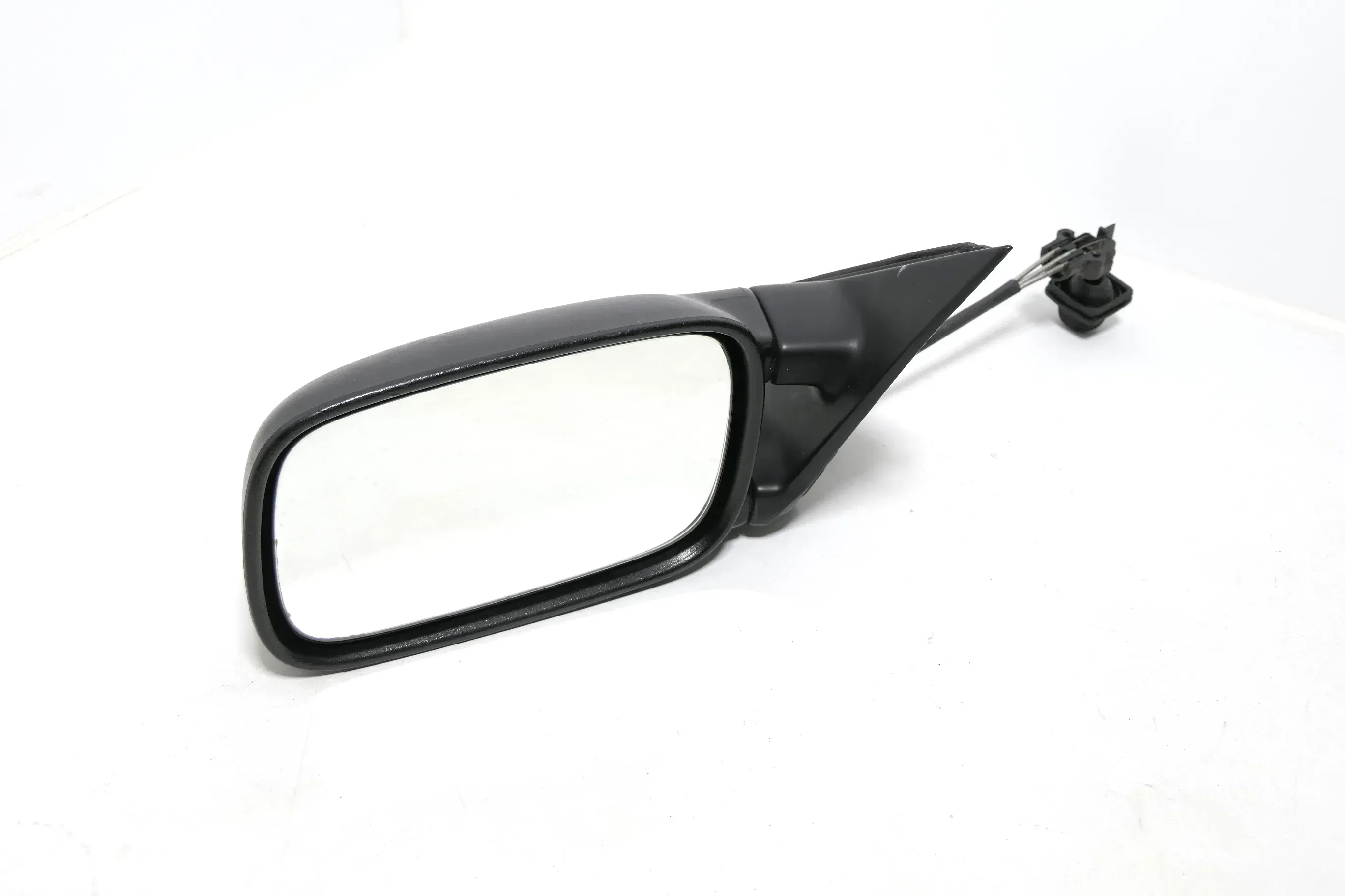 VW Passat 3A 35i mechansicher Spiegel Außenspiegel links mit Glas schwarz matt - Bild 1