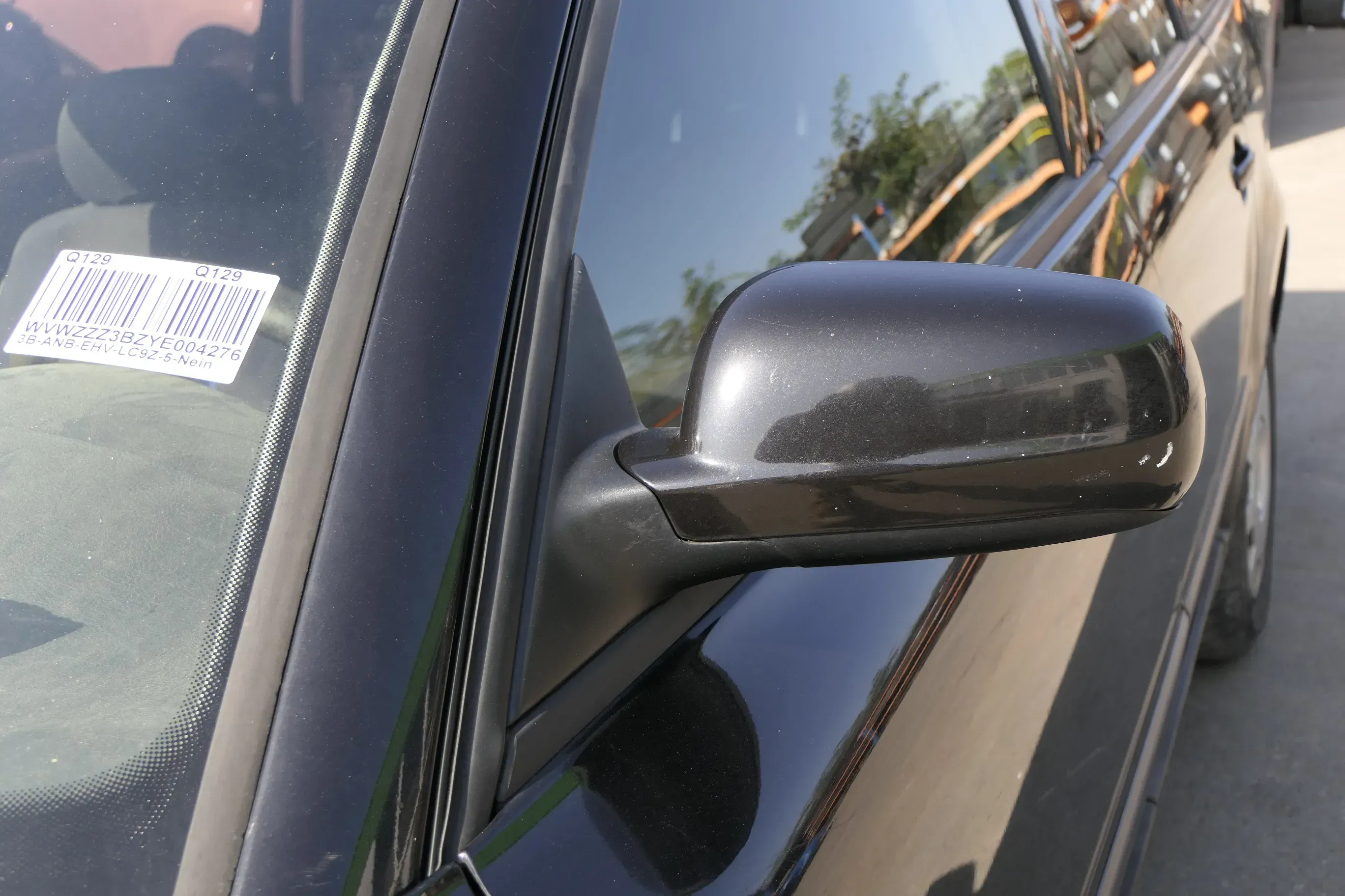 VW Passat 3B 3BG elektrischer Spiegel Außenspiegel links Glas schwarz LC9Z blac - Bild 1