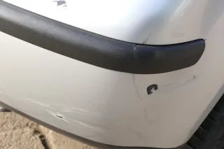 VW Polo 9N 9N3 Stoßstange Heckstoßstange hinten silber LA7W reflexsilber Mängel - Bild 5