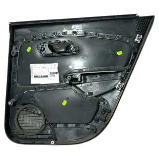 1x VW Polo 6R Türverkleidung Tür 4/5-Türer grau schwarz Kunstleder hinten links - Bild 3