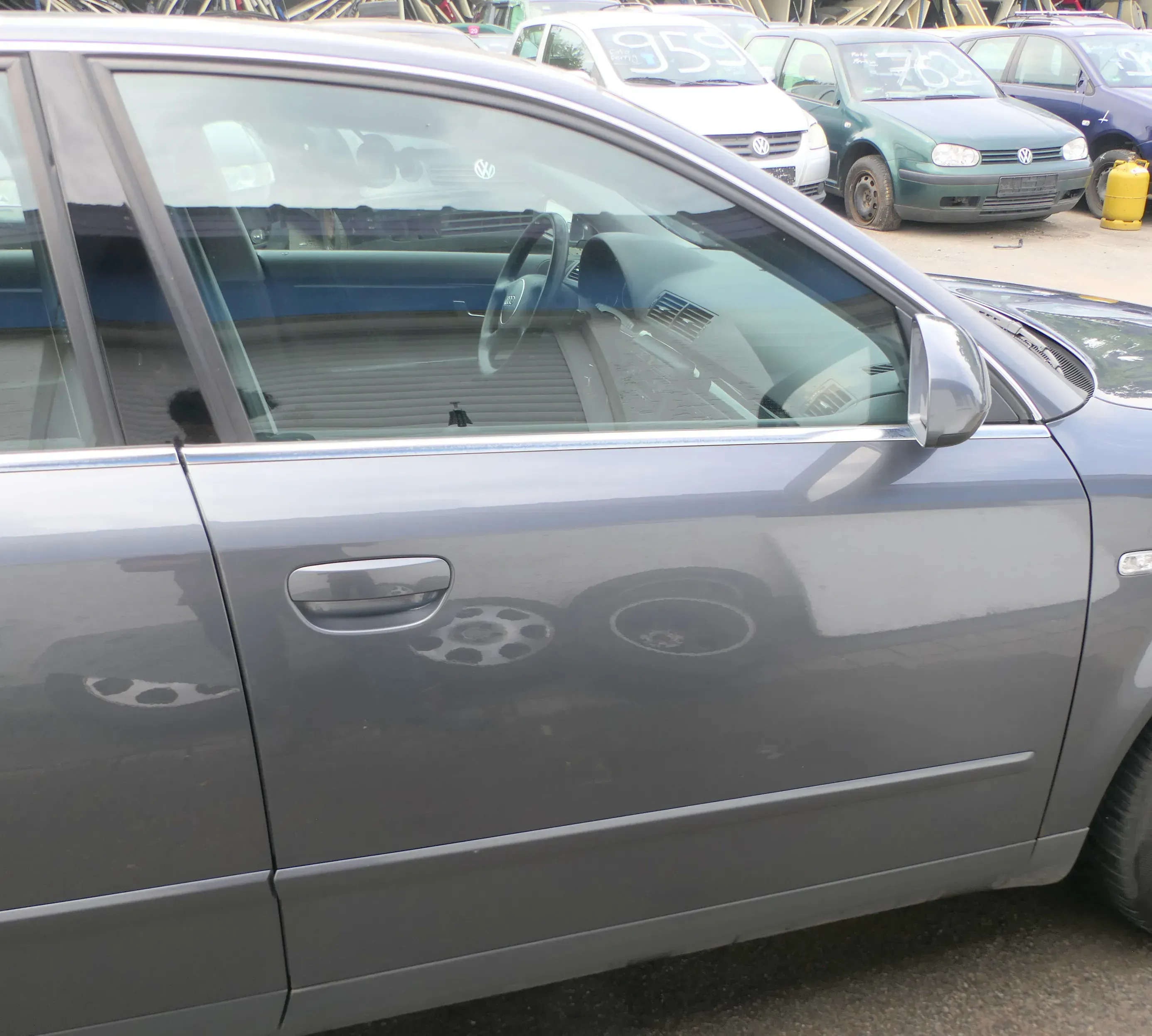 Audi A4 B6 8E nur Türblatt vorne rechts Beifahrertür grau LX7Z Kombi+Limo Tür - Bild 1