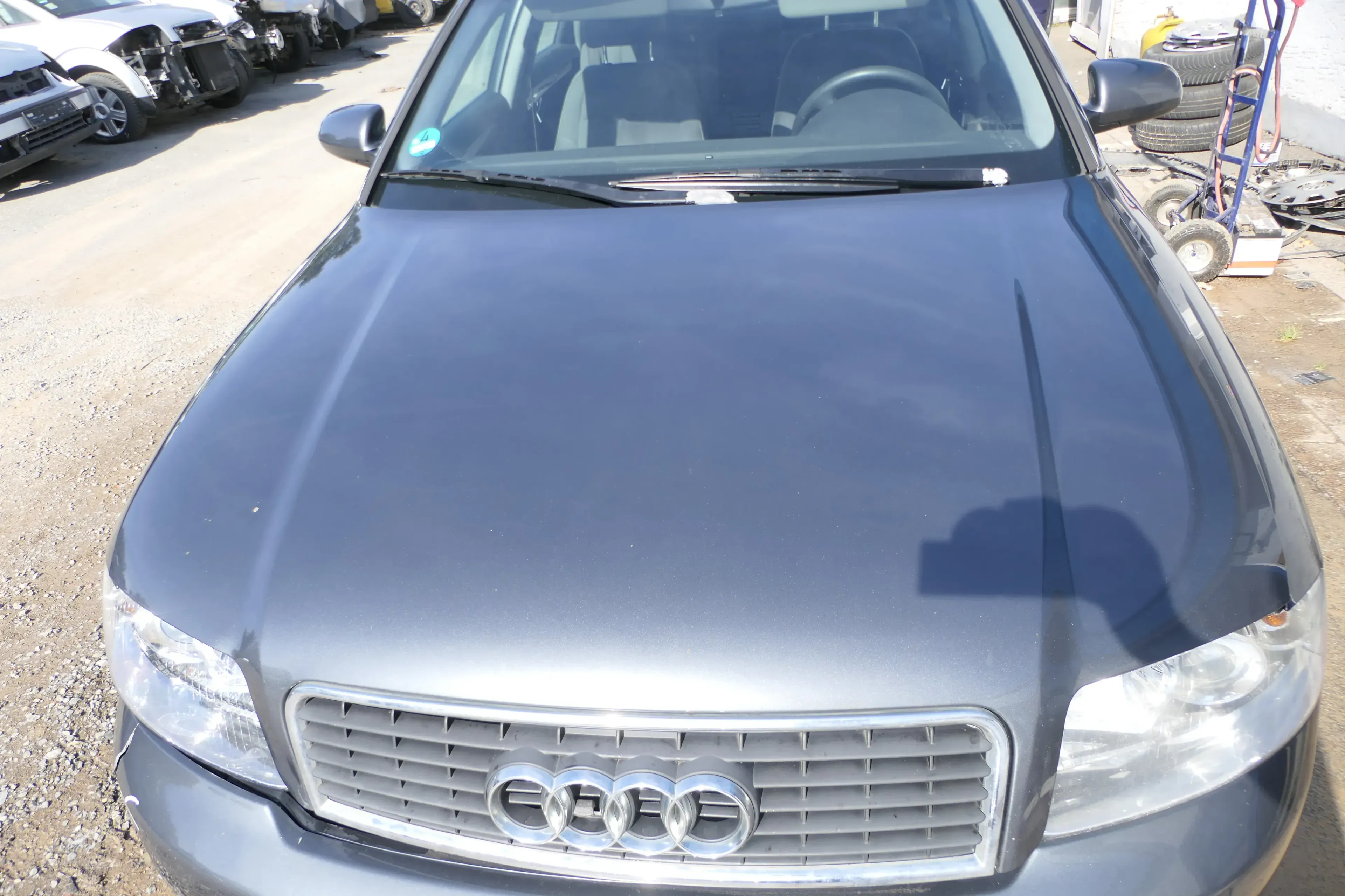 Audi A4 B6 8E Motorhaube Haube Klappe grau LX7Z +Grill - Bild 1