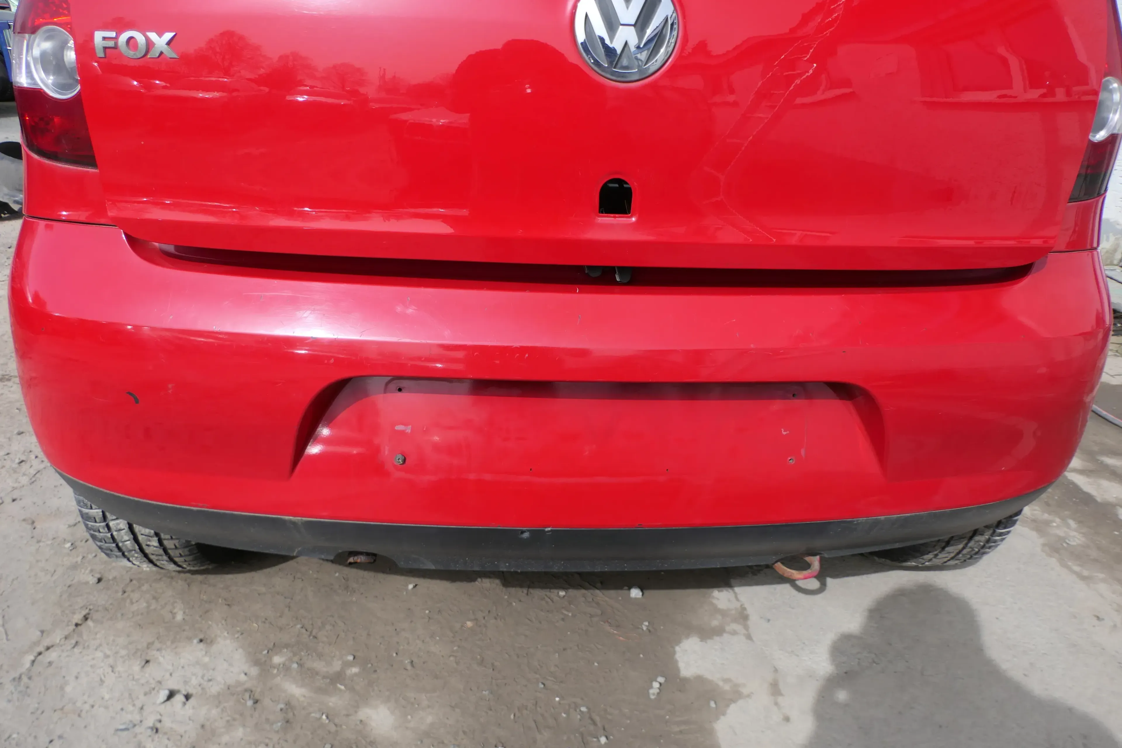VW Fox 5Z Stoßstange hinten Stoßfänger rot LY3D Heckstoßstange - Bild 1