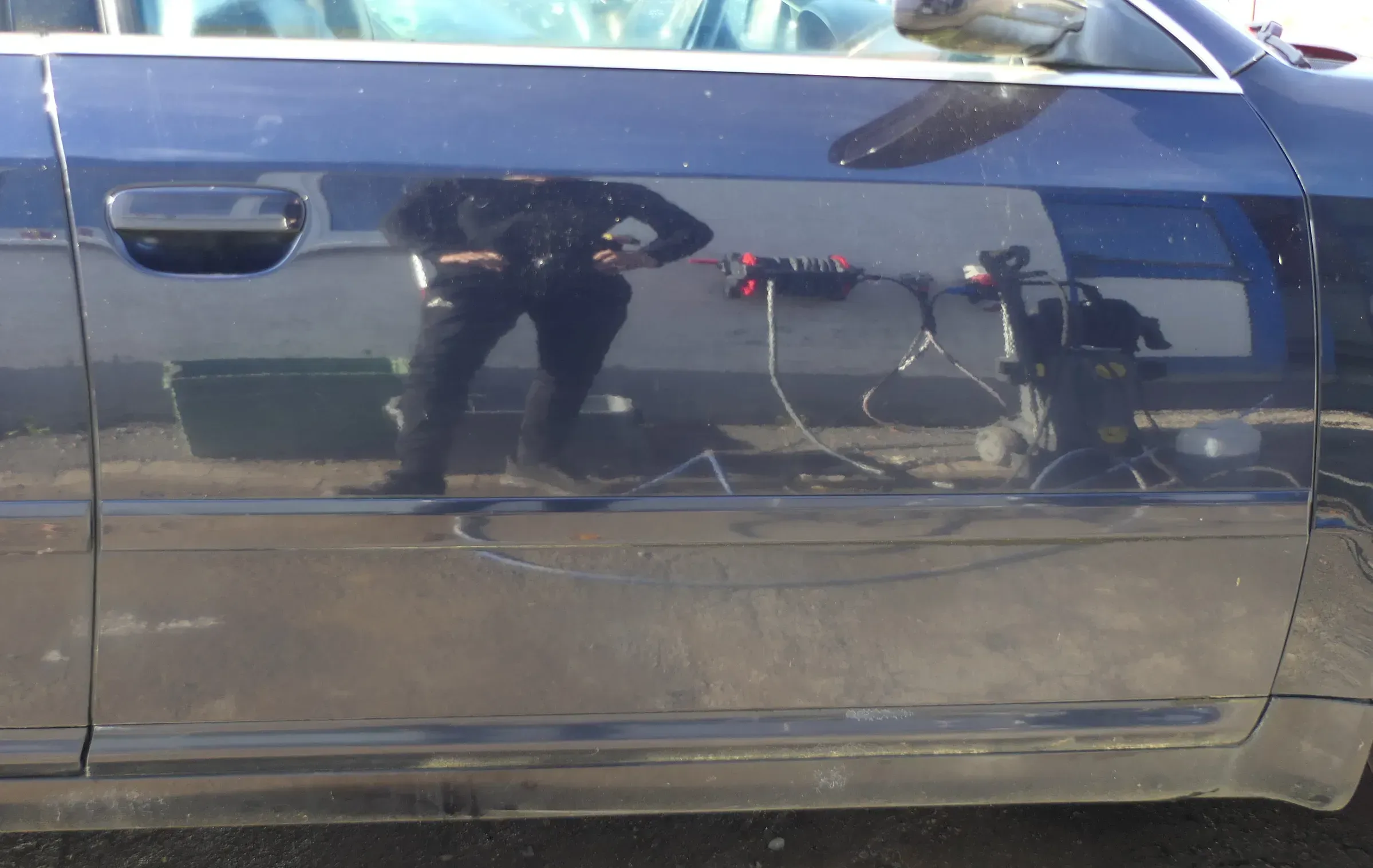 Audi A6 4B C5 Tür nur Türblatt vorne rechts Beifahrertür blau LZ5L - Bild 1