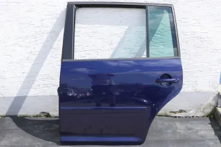 VW Touran 1T 1T3 Tür hinten links blau LB5N indigoblau mit Scheibe - Bild 1