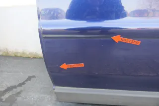 VW Passat 3B 3BG Kombi Variant Tür hinten links blau LB5N indigoblau mit Scheibe - Bild 5