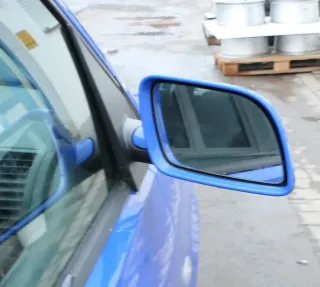 VW Polo 9N 9N3 manueller Spiegel Außenspiegel rechts vorne blau LA5F - Bild 2