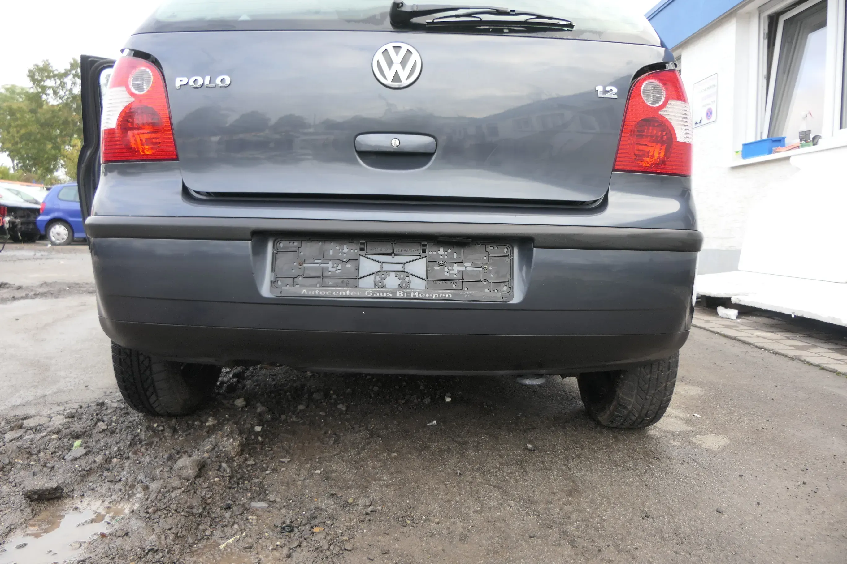 VW Polo 9N 9N3 Stoßstange Heckstoßstange hinten grau LC7V - Bild 1
