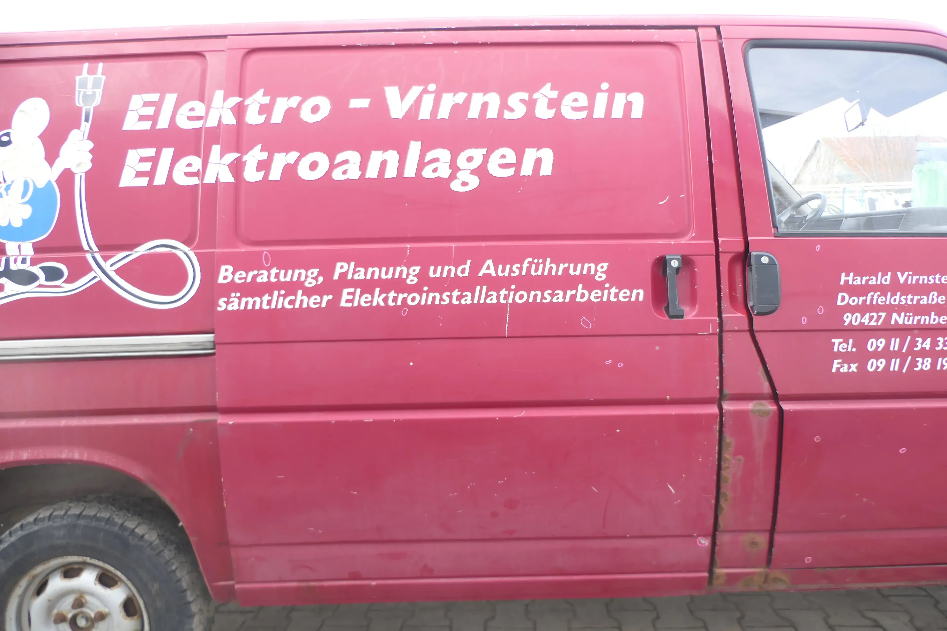 T4 Transporter Tür rechts Schiebetür Multivan Caravelle rot LK3A - Bild 1