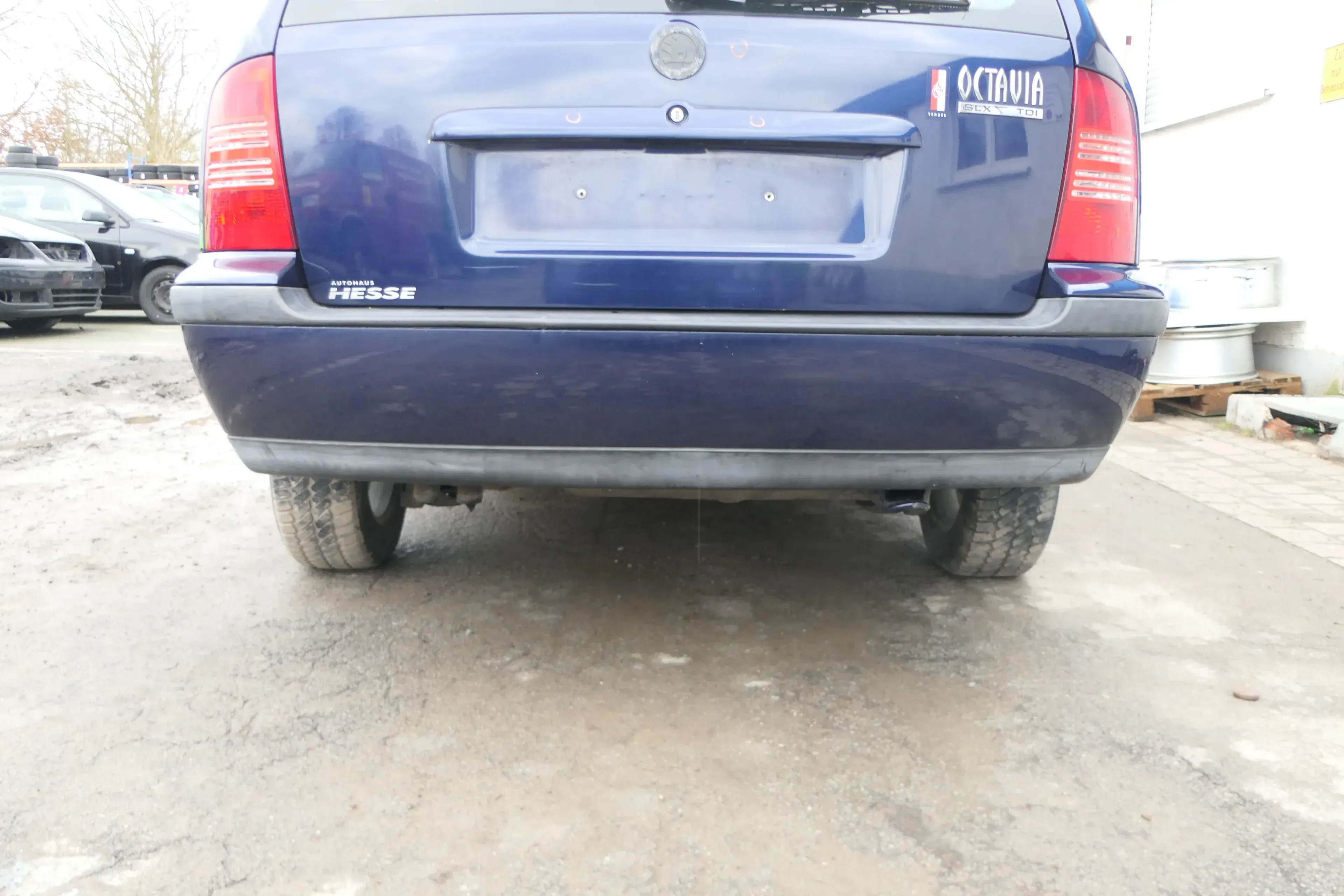 Skoda Octavia 1U Kombi Combi Stoßstange hinten Heckstoßstange blau LF5U 9460 - Bild 1